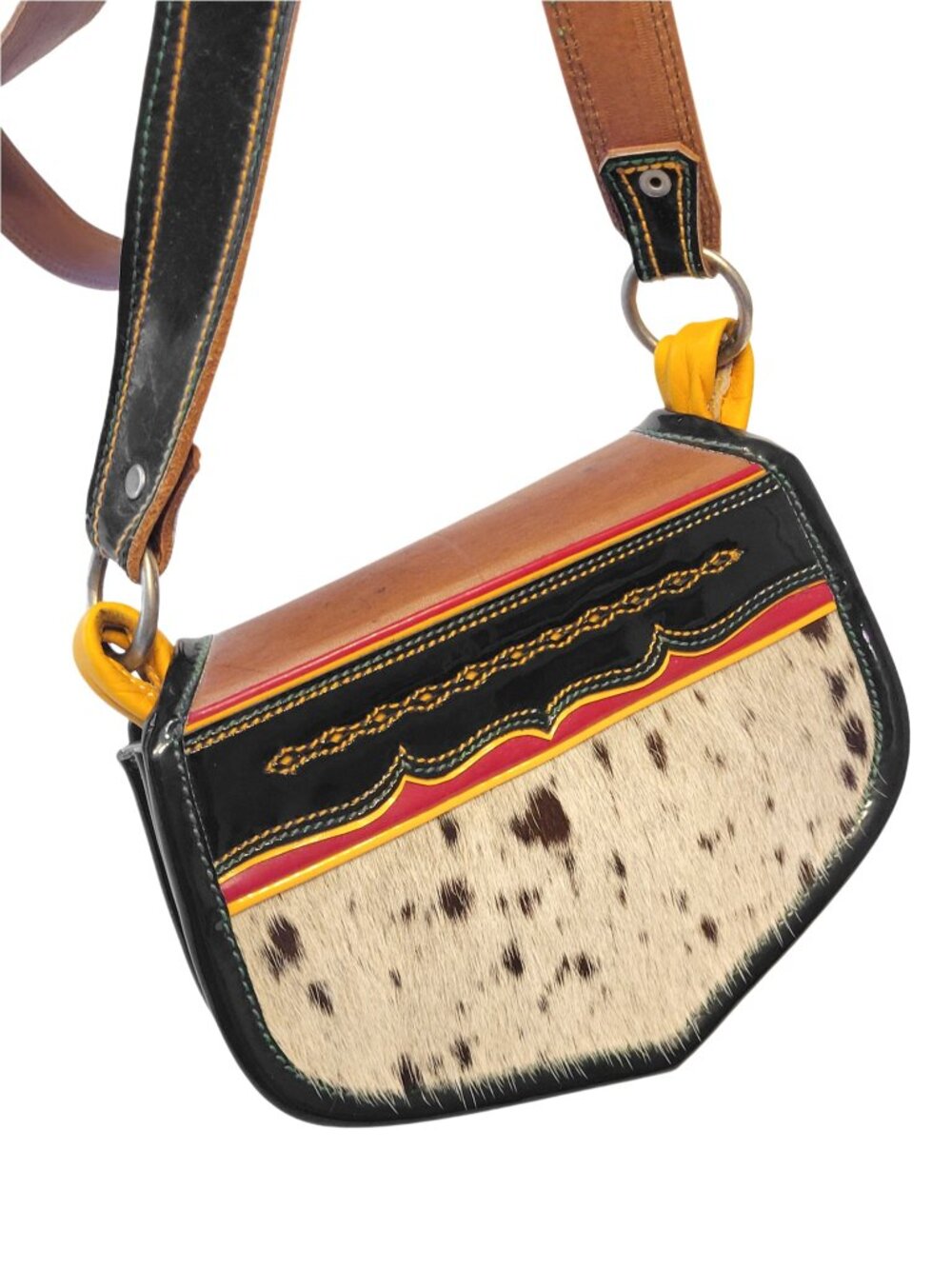 Guarnieleria Jericó Columbian Carriel Paisa Traditional Cowhide Crossbody Bag - Picture 2 of 9